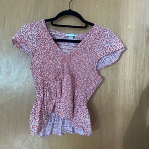 Floral Red Top